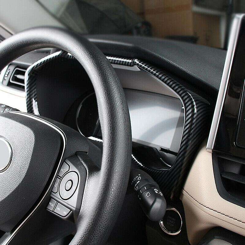 Carbon Fiber Pattern Dashboard Decorative Dash Panel Frame Trim Cover for 2019 2020( Left Rudder)