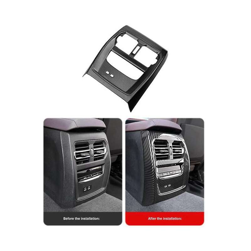 Carbon Fiber Rear Air Condition Vent Outlet Anti Cover for  3 Series 320li G20 G28 2020-2022