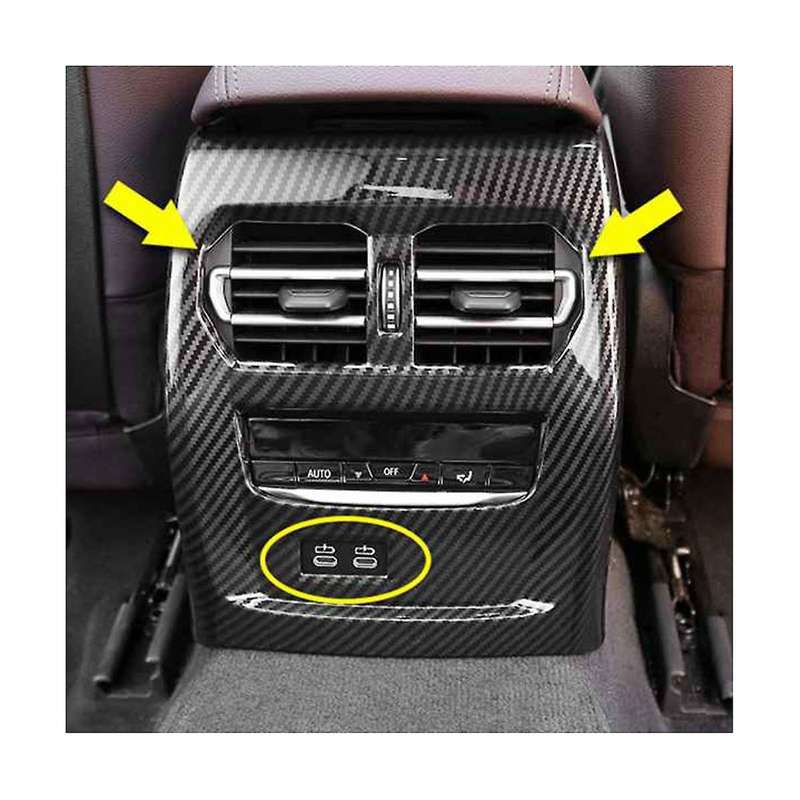 Carbon Fiber Rear Air Condition Vent Outlet Anti Cover for  3 Series 320li G20 G28 2020-2022