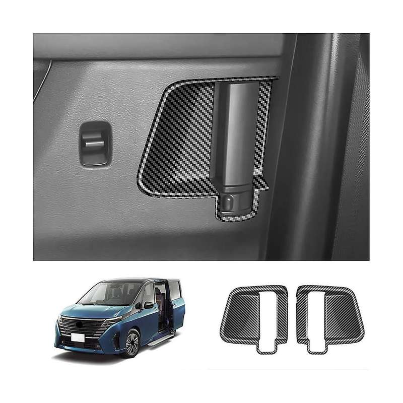 Carbon Fiber Pattern Texture Middle Door Inner Handle Bowl Cover Trim for C28 2022-2023 Car Accessor