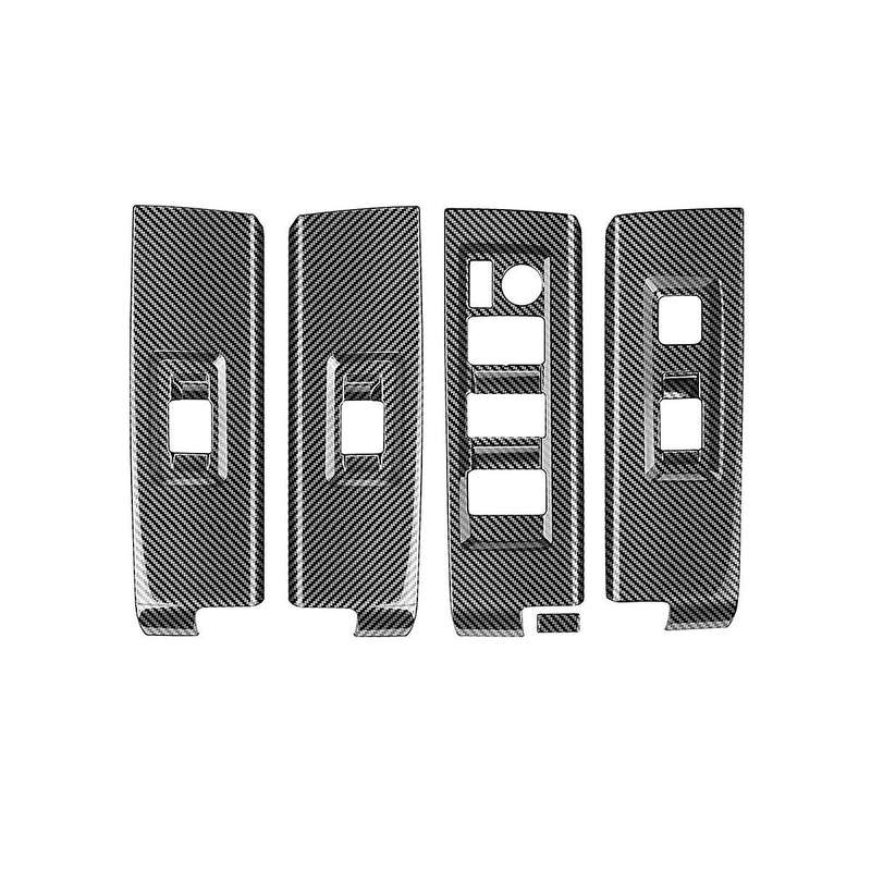 Carbon Fiber Pattern Window Glass Panel Armrest Lift Switch Button Cover Trim Interior for 2022-202