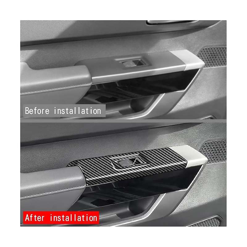 Carbon Fiber Pattern Window Glass Panel Armrest Lift Switch Button Cover Trim Interior for 2022-202
