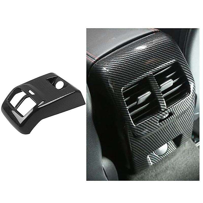 Carbon Fiber Rear Armrest Air Conditioner Vent Outlet Frame Cover Trim for Focus 2019-2020 MK4