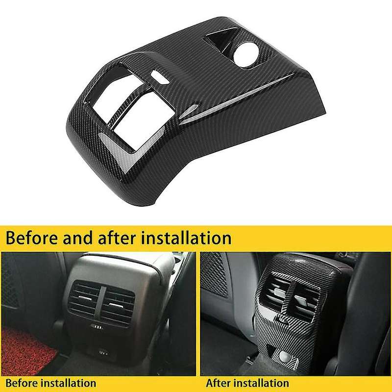 Carbon Fiber Rear Armrest Air Conditioner Vent Outlet Frame Cover Trim for Focus 2019-2020 MK4
