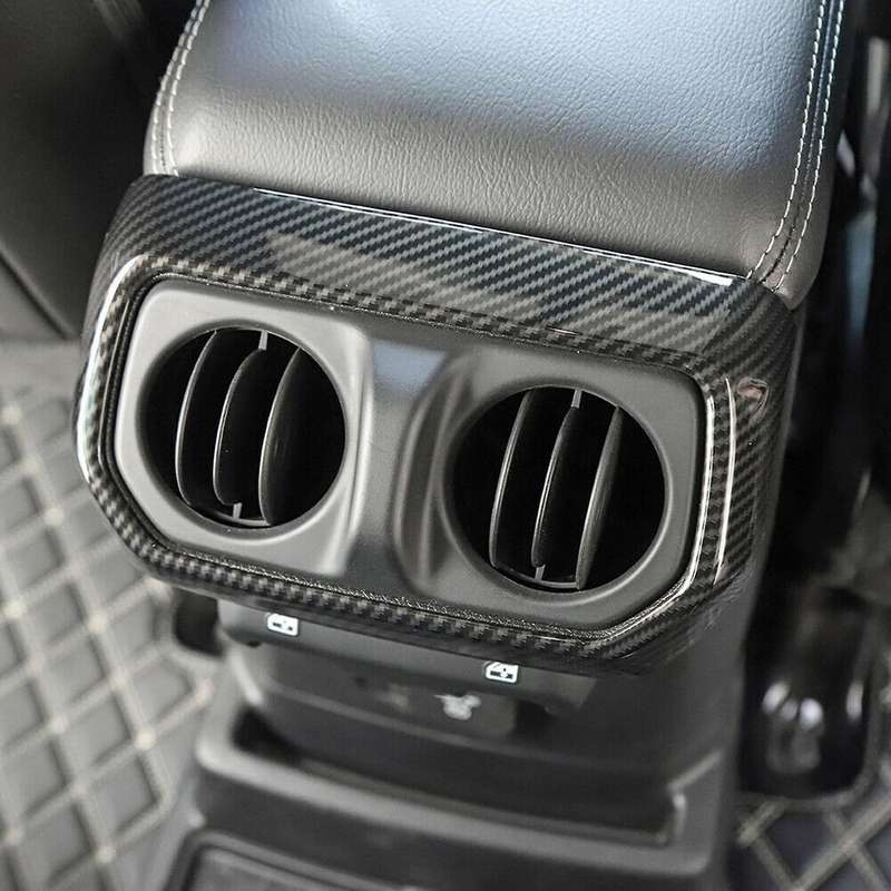 Carbon Fiber Rear Back Outlet AC Trim Cover for Wrangler JL JT 18+