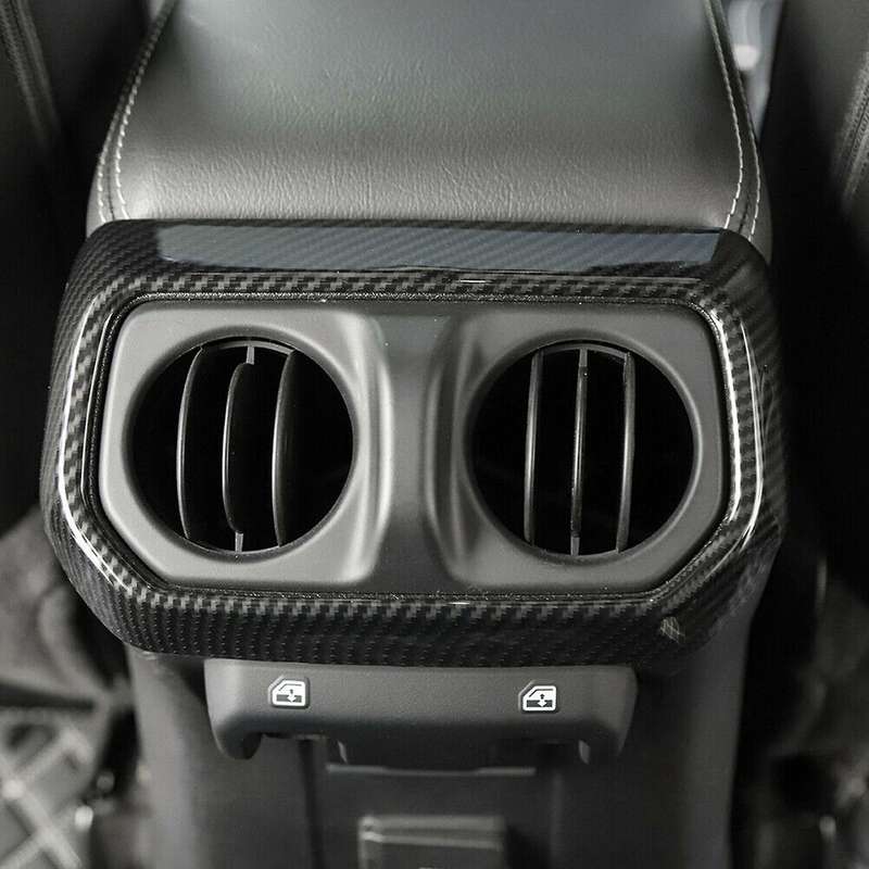 Carbon Fiber Rear Back Outlet AC Trim Cover for Wrangler JL JT 18+