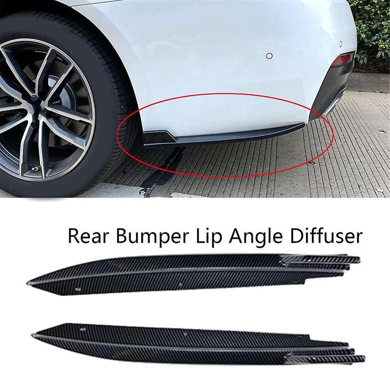 Carbon Fiber Rear Bumper Lip Angle Diffuser Splitter Spoiler Protector for - 5 Series G30 525i 530i