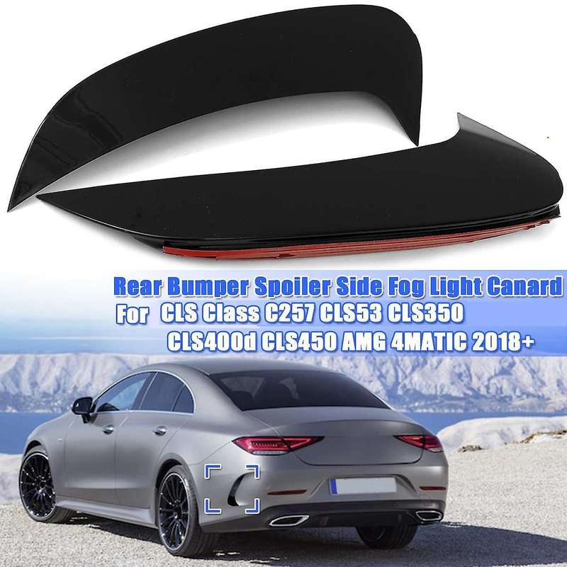 Carbon Fiber Rear Bumper Splitter Spoiler Rear Canard Trim for Class W218 CLS250 CLS400 CLS500 14-17