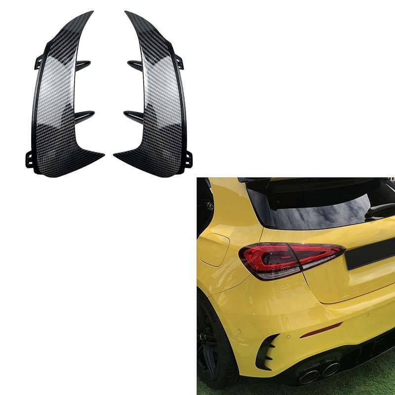 Carbon Fiber Rear Bumper Splitter Spoiler Rear Canard Trim for a Class W177 A180 A200 A250 A45 2019+