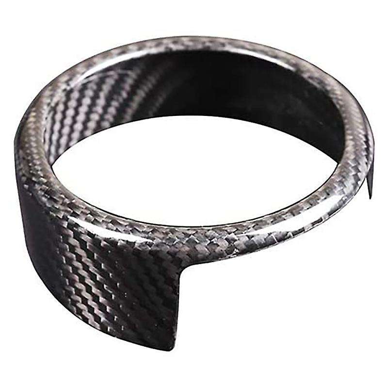 Carbon Fiber Rear Grille Front Grill Logo Decor Ring Black Trimmed Frame Fits for 2017-2020