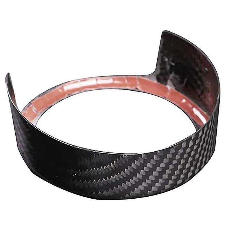 Carbon Fiber Rear Grille Front Grill Logo Decor Ring Black Trimmed Frame Fits for 2017-2020