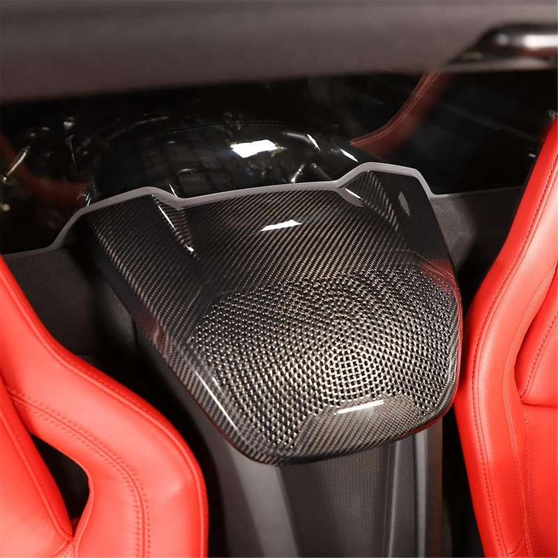 Carbon Fiber Rear Speaker Cover Trim for C8 1LT Coupe 2020-2023 Accessories,Black