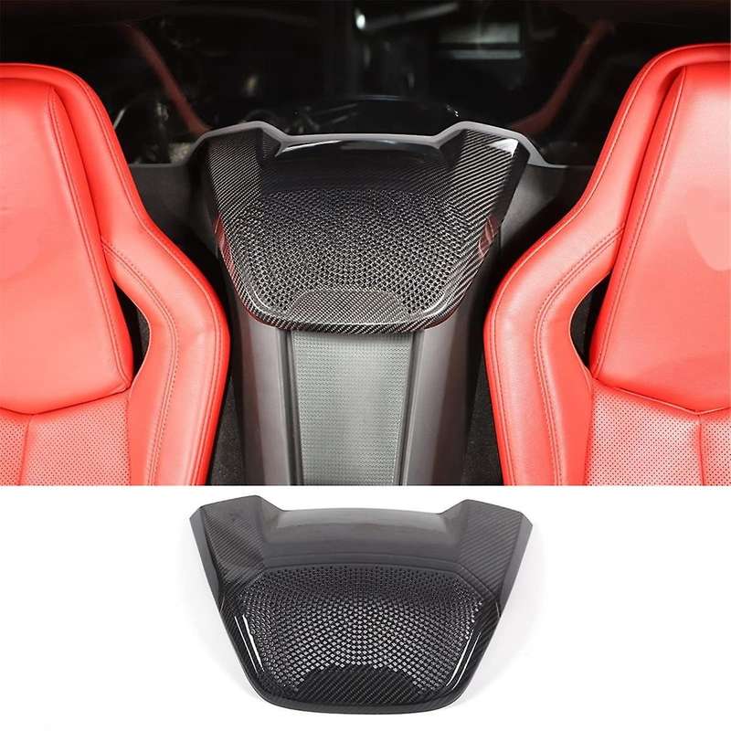 Carbon Fiber Rear Speaker Cover Trim for C8 1LT Coupe 2020-2023 Accessories,Black