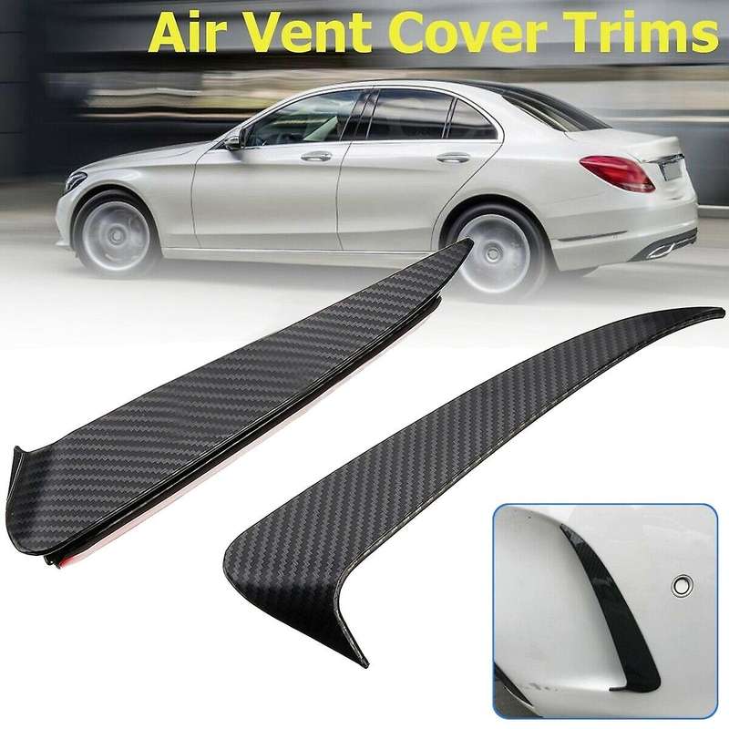 Carbon Fiber Rear Bumper Spoiler Air Vent Cover Side Canard for C Class W205 C43 C63 AMG 2014-2019