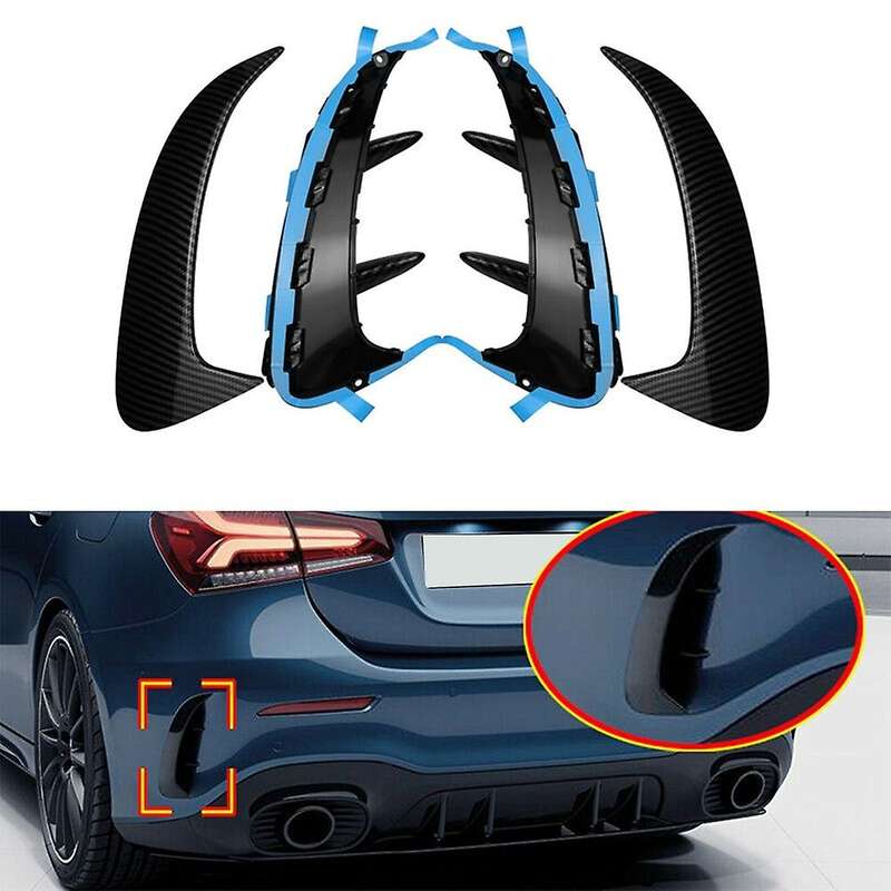 Carbon Fiber Rear Bumper Spoiler Canard Splitter for W177 A200 A250 A35 Sedan 2019+