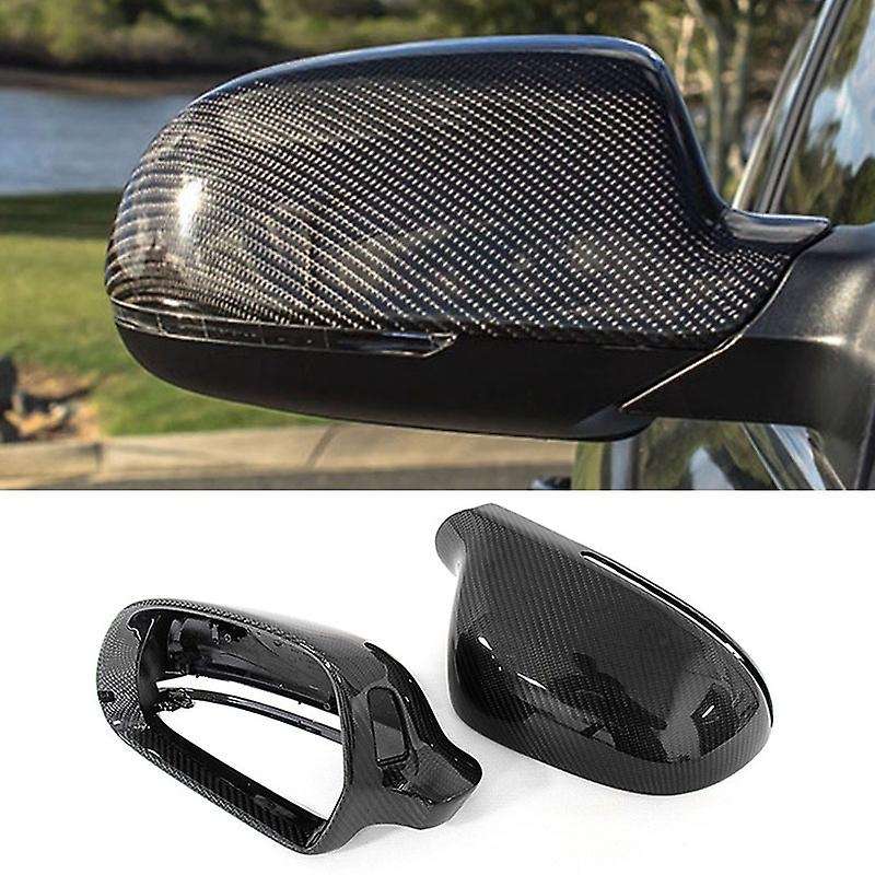 Carbon Fiber Rear View Mirror Cover Side Mirror Protector for- A4 B8 A6 C6 A5 Q3 2008-2011 with Side