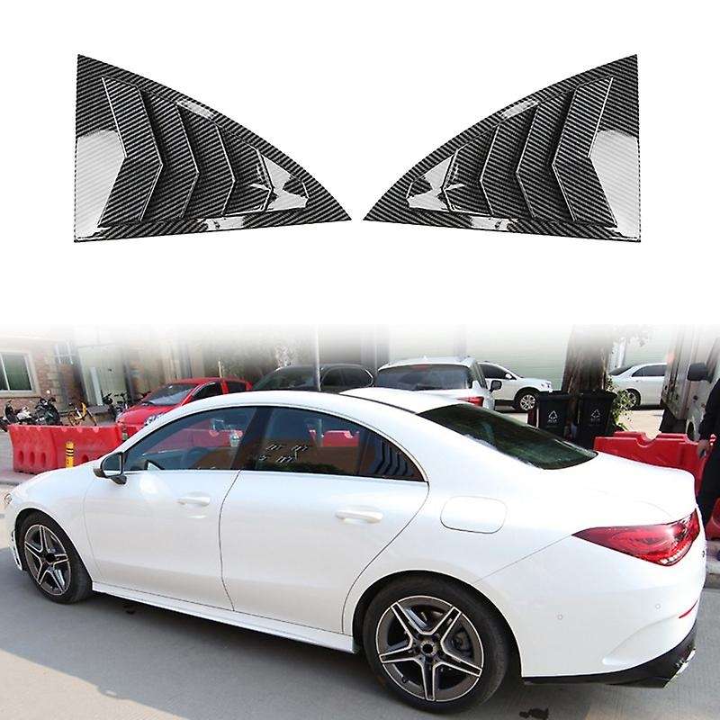 Carbon Fiber Rear Window Louver Shutter Cover Trim for CLA C118 W118 CLA200 CLA45 2020 2021 Window S
