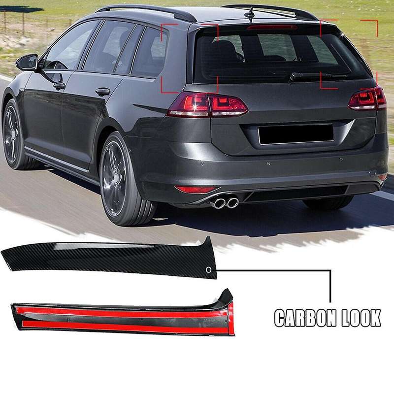 Carbon Fiber Rear Window Side Spoiler Trim for  Golf 7 R Variant Wagen