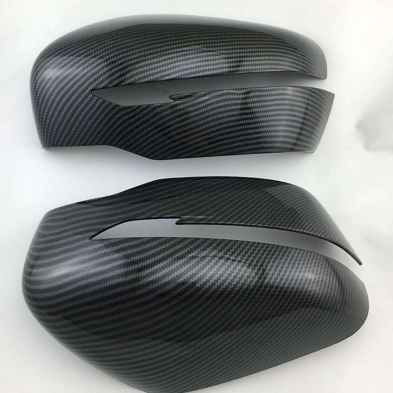 Carbon Fiber Rear View Rearview Side Glass Mirror Cover Trim Frame Side Mirror Caps for Navara NP300