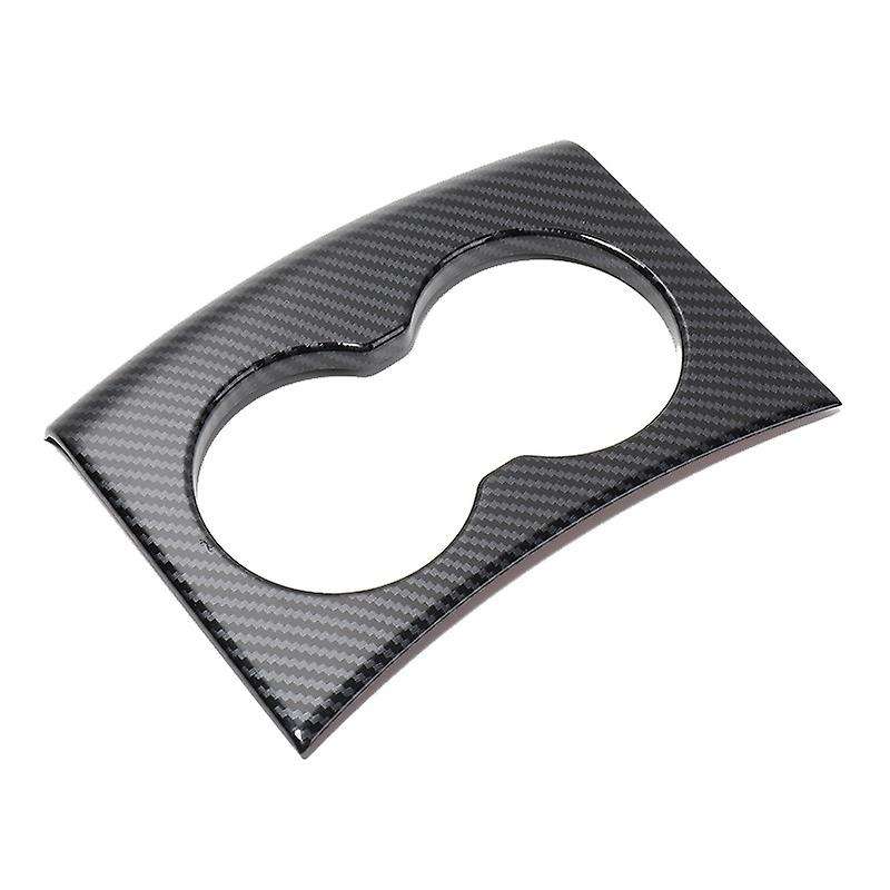 Carbon Fiber Rear Water Cup Holder Frame Cover Trim for Model S/X 2014-2020