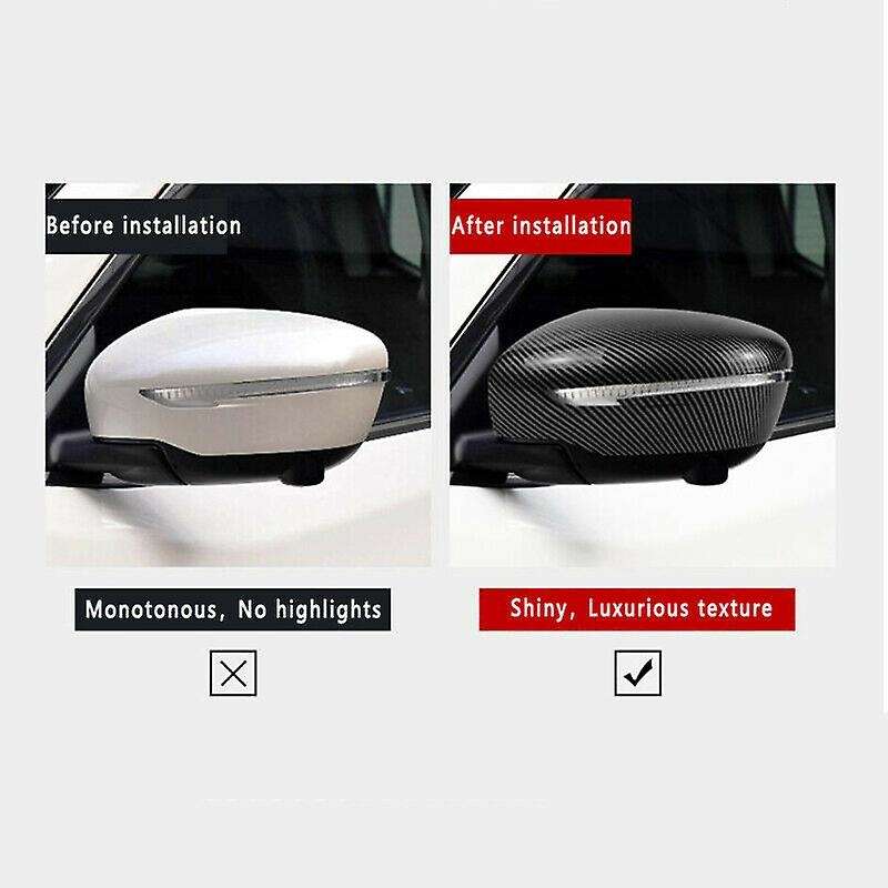 Carbon Fiber Rear View Mirror Cover-Side Mirror Cover Cap for Qashqai X-Trail Murano Rogue Pathfind