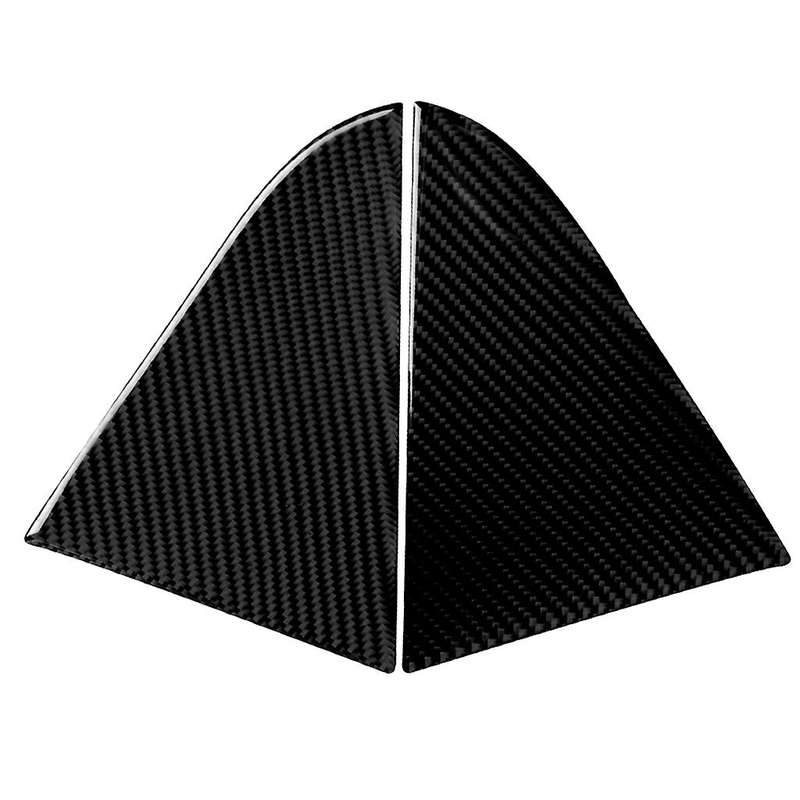 Carbon Fiber Rear Window Triangle Panel Trim Cover for 2009-2015