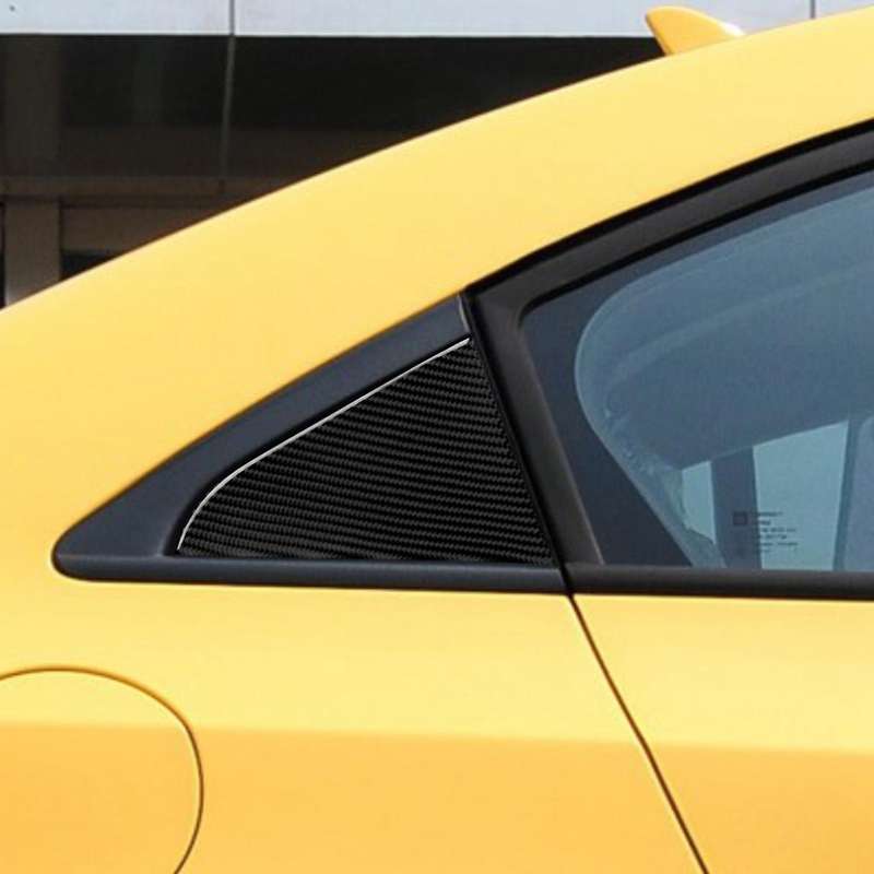 Carbon Fiber Rear Window Triangle Panel Trim Cover for 2009-2015