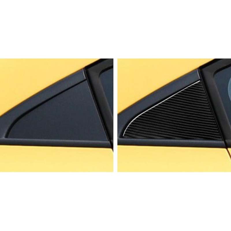 Carbon Fiber Rear Window Triangle Panel Trim Cover for 2009-2015