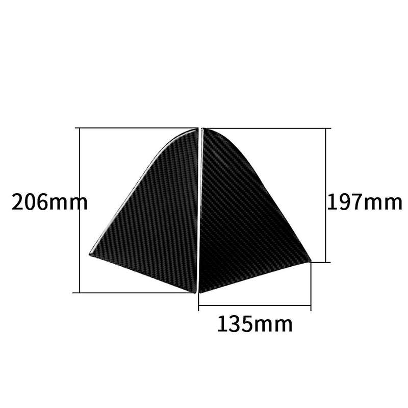 Carbon Fiber Rear Window Triangle Panel Trim Cover for 2009-2015