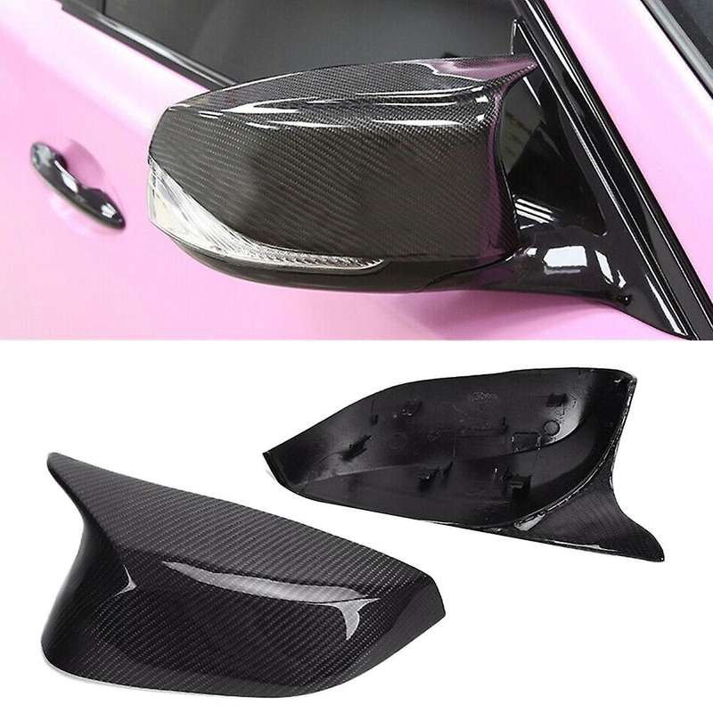 Carbon Fiber Rear View Mirror Housing Ox Horn Cover-Side Mirror Cover for Q50 Q70 Q60 Qx30 2014+