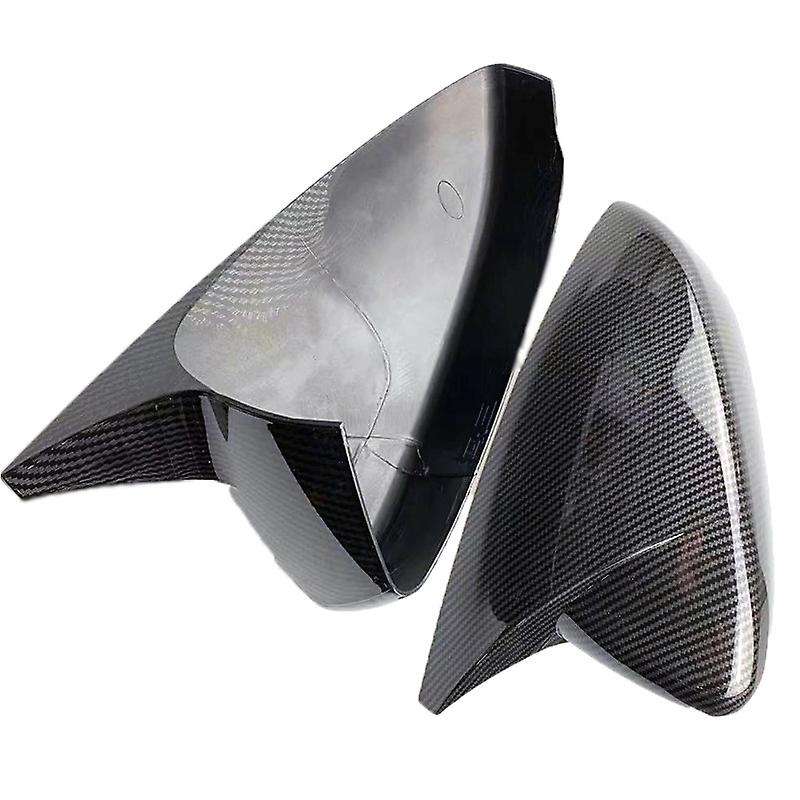 Carbon Fiber Rearview Mirror Cover Door Side Wing Mirror Caps Trim Shell for 3 Axela 2019 2020