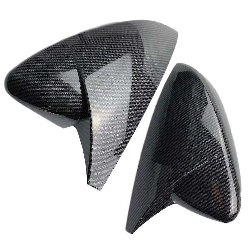 Carbon Fiber Rearview Mirror Cover Door Side Wing Mirror Caps Trim Shell for 3 Axela 2019 2020