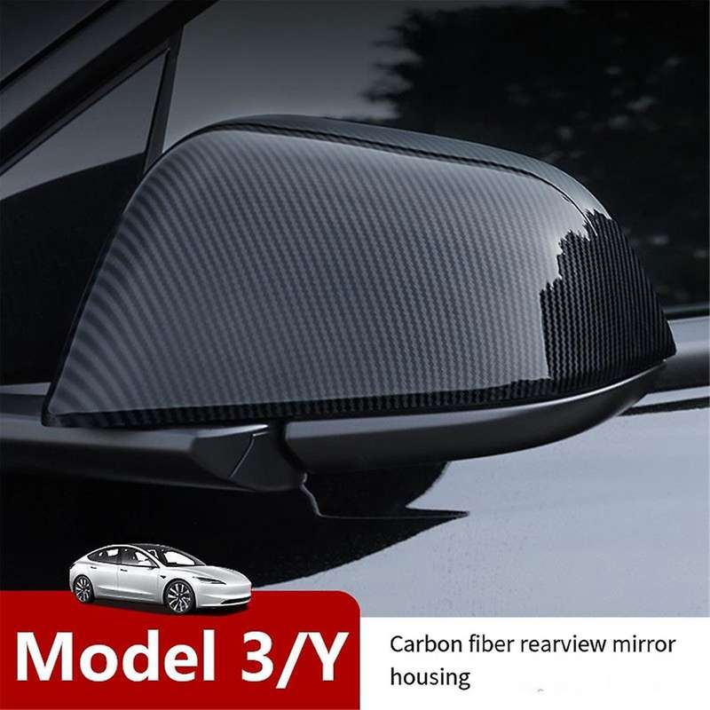 Carbon Fiber Rearview Mirror Housing Rearview Mirror Protector Cover for Refreshed Version Car Deco