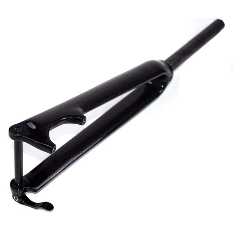 Carbon Fiber Road Bike Front Fork Disc Brake Cylinder Axle Hard Fork 700C with Cylinder Axle Rod Ope