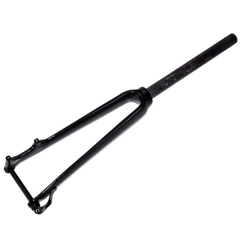 Carbon Fiber Road Bike Front Fork Disc Brake Cylinder Axle Hard Fork 700C with Cylinder Axle Rod Ope