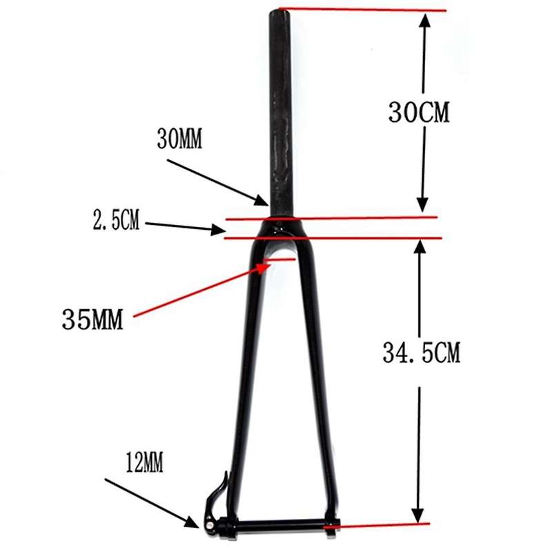 Carbon Fiber Road Bike Front Fork Disc Brake Cylinder Axle Hard Fork 700C with Cylinder Axle Rod Ope