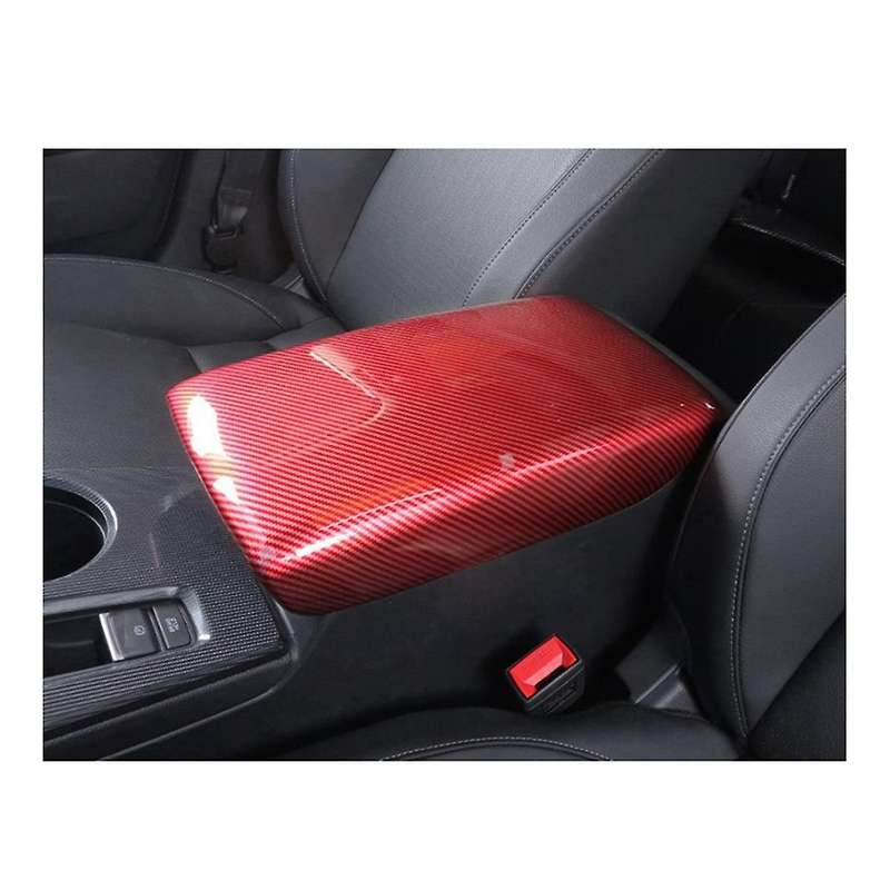 Carbon Fiber Red Interior Seat Armrest Box Panel Trim Car Central Armrest Box Panel for 11th 2021-20