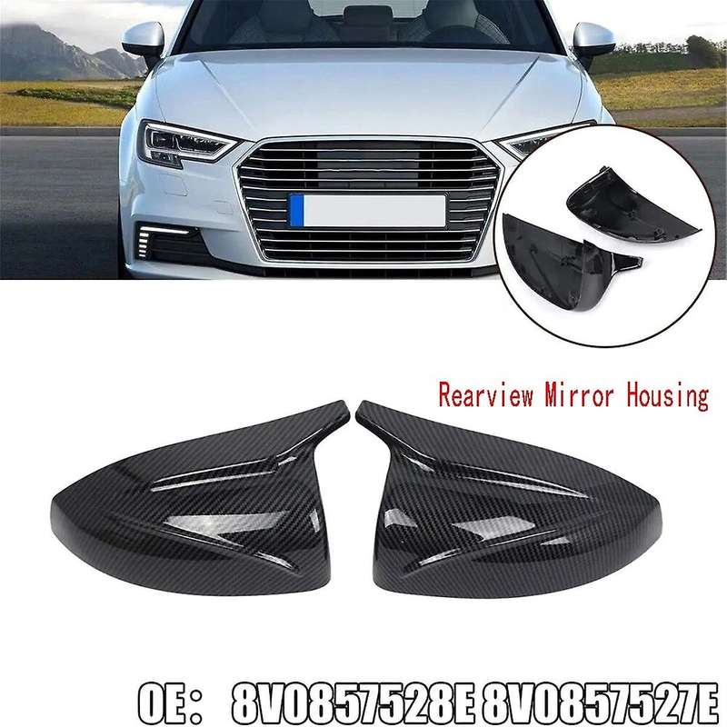 Carbon Fiber Replacement Mirror Covers for A3 S3 RS3 2014-2020 Rearview Mirror Housing