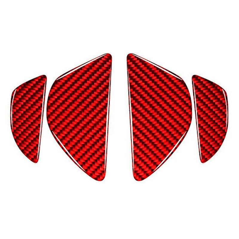 Carbon Fiber Red Interior Door Bowl Panel Trim Cover Door Handle Accessories Sticker for S60 V60 XC
