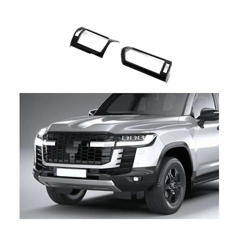 Carbon Fiber Side Dashboard Air Condition Vent Outlet Cover Trim Frame Sticker for Land Cruiser 300