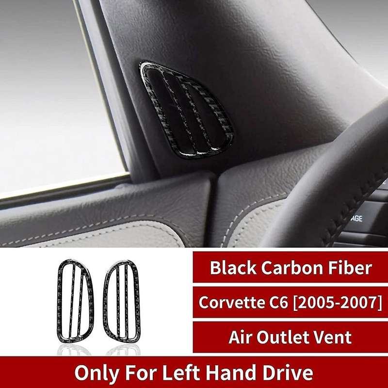 Carbon Fiber Side Air Outlet Trim for Chevrolet Corvette C6 2005-2007