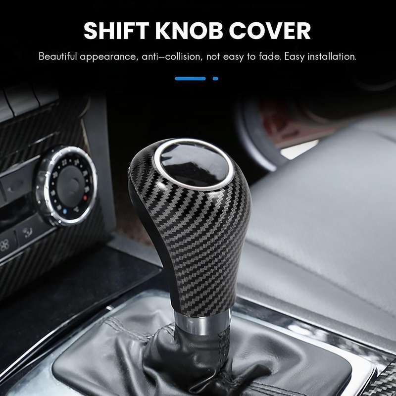 Carbon Fiber Shift Knob Cover for - W204 W212 a C E G GLS Class