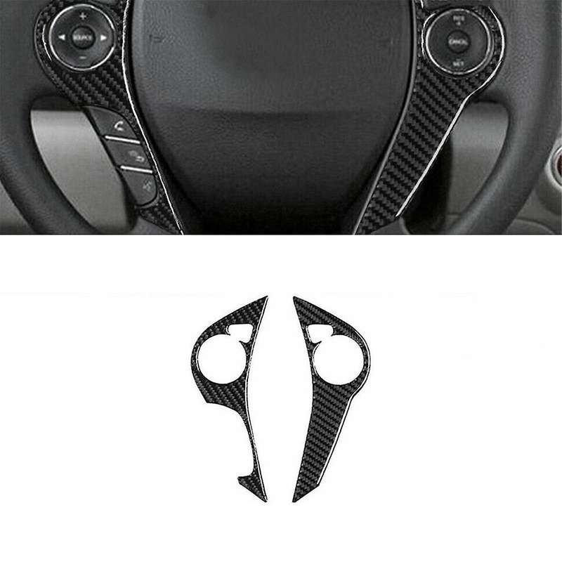 Carbon Fiber Steering Wheel Button Cover Trim for Accord 2013-17 Type B