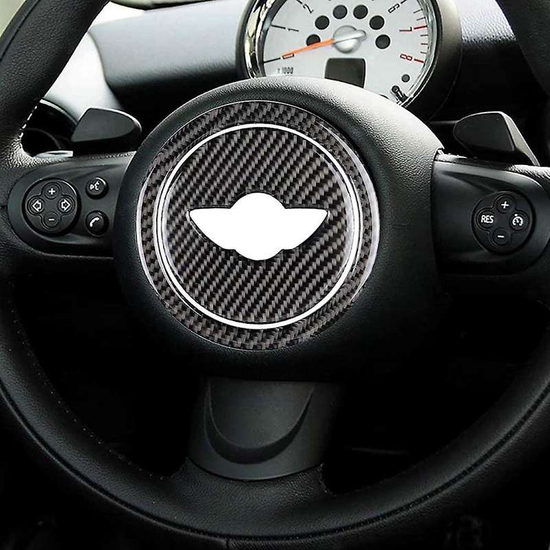 Carbon Fiber Steering Wheel Cover Sticker for R55 R56 R Series Accessories