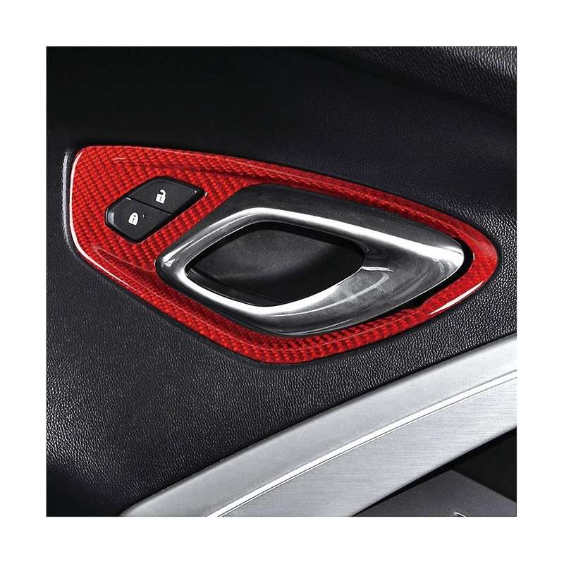 Carbon Fiber Sticker Car Door Inner Handle Frame Interior Trim Accessories for 2016-2023 B