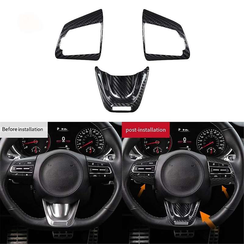 Carbon Fiber Steering Wheel Panel Sticker for 2018-2022 Steering Wheel Control Button Sticker