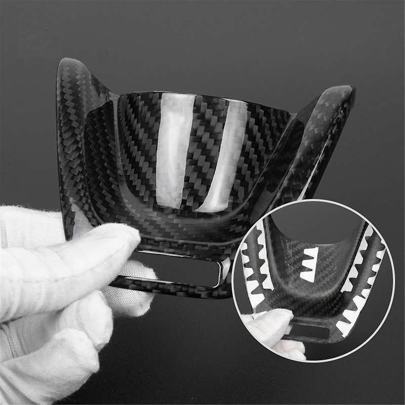 Carbon Fiber Steering Wheel Panel Sticker for 2018-2022 Control Button Frame Cover