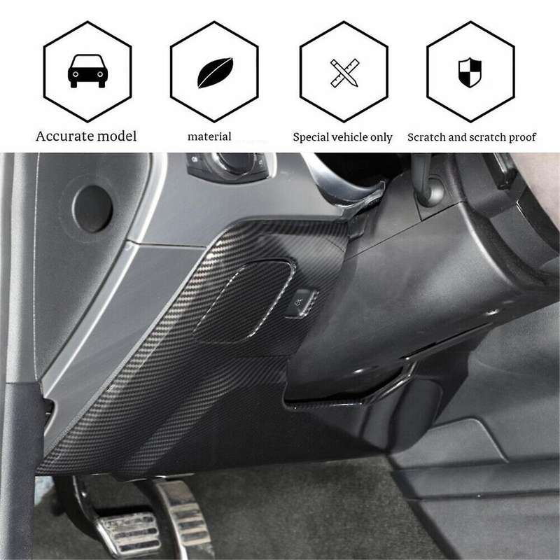 Carbon Fiber Steering Wheel Under Decoration Cover Trim Stickers for 2015-2021 Interior Accessories
