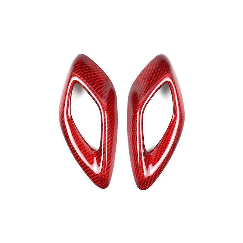 Carbon Fiber Sticker Car Inner Handle Cover Accessories for 2016-2023(Red)