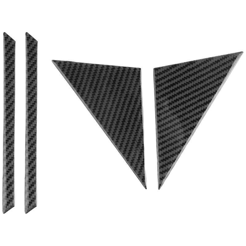 Carbon Fiber Stickers for 2010-15 Door Windows Anterior Triple-cornered Column A-Pillar Exteriors Ca